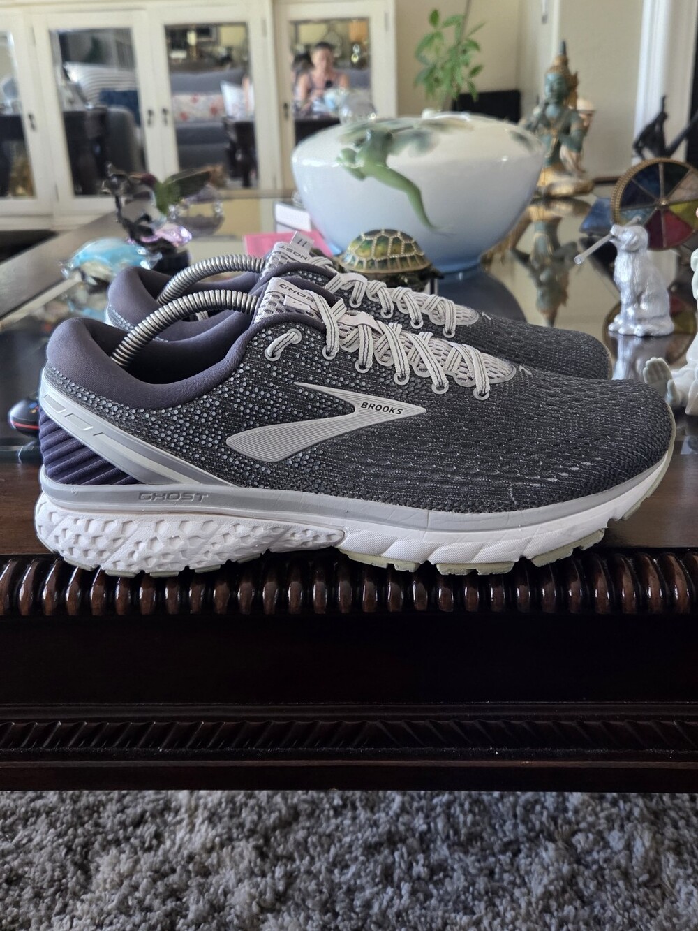 Brooks Ghost Womans Running Shoes - Gray/White